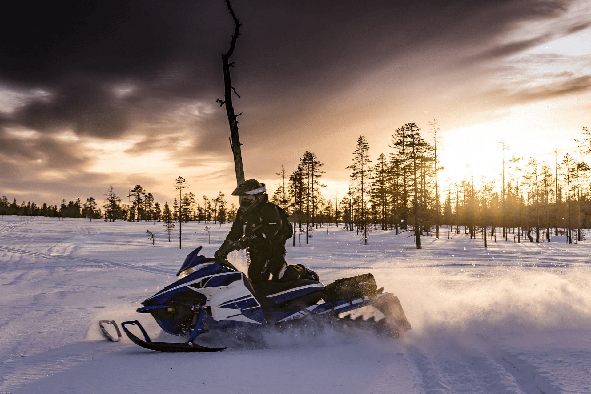 snowmobile on Iron Horse Trail